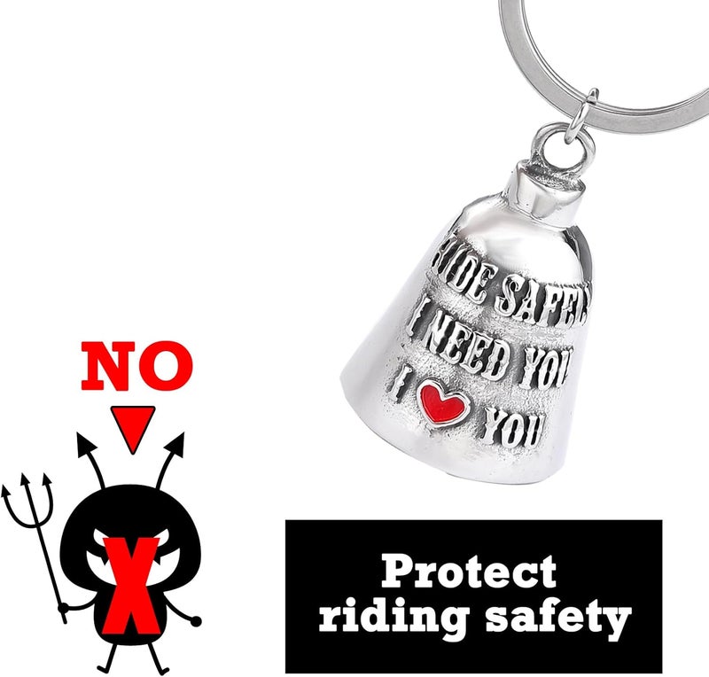 CYZBTBl Motorcycle for Bells - Motorcycle Angel Bell for Men Women,Bell Biker Accessory,Guard Riding Safety - Image 2